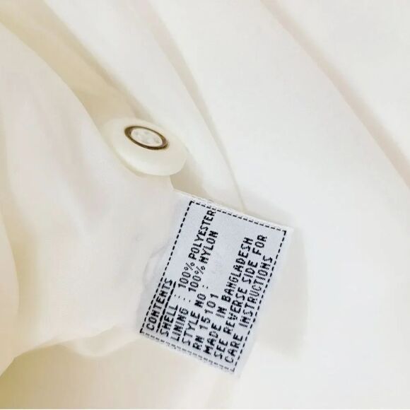 Vintage 80's Current Seen Oversized Windbreaker Jacket in White/Blue Size Medium - Picture 7 of 10